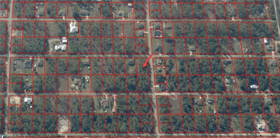 Aerial view of property's location with property boundaries highlighted