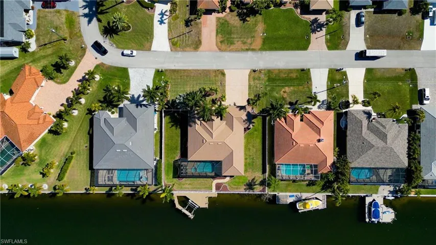 Aerial view of residential area