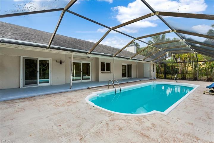 Spacious patio and current pool.
