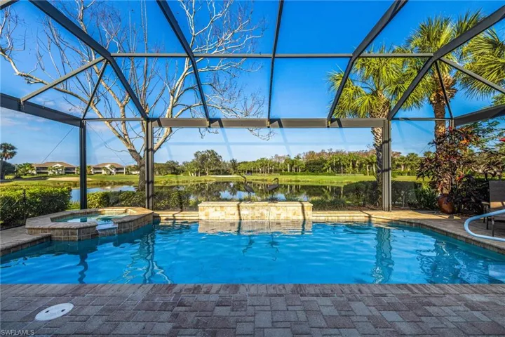 STELLAR views of Golf course and lake beyond your private pool and spa