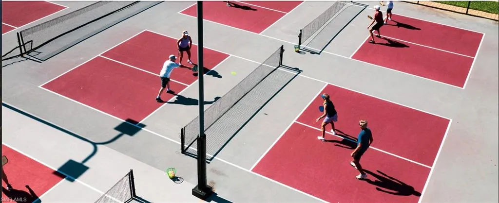 View of sport court with fence