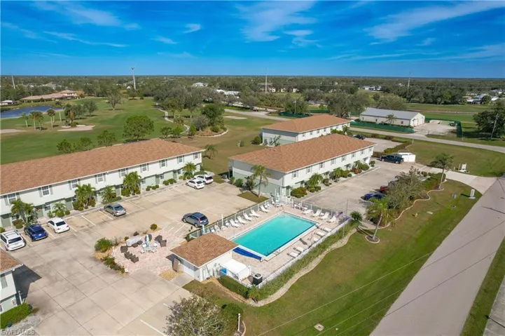 Birds eye view of property