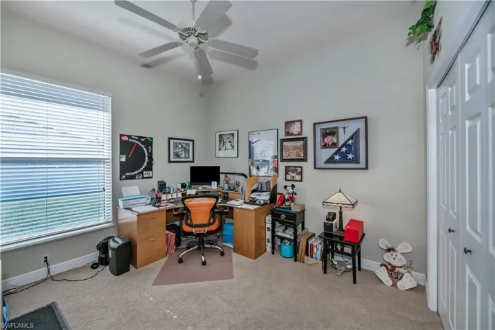 Third bedroom being used as an office
