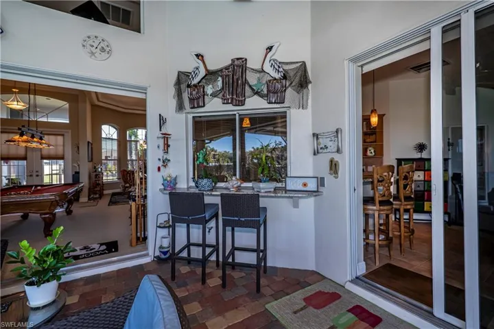 Pass through kitchen window for easy entertaining