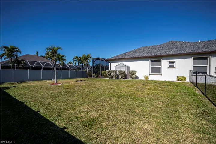 HUGE fenced yard providing privacy as well as loads of fun for your furry children