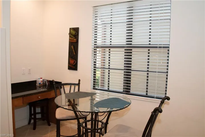 Desk in the breakfast area.