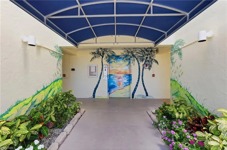 Beautiful mural designed and painted by a local artist.