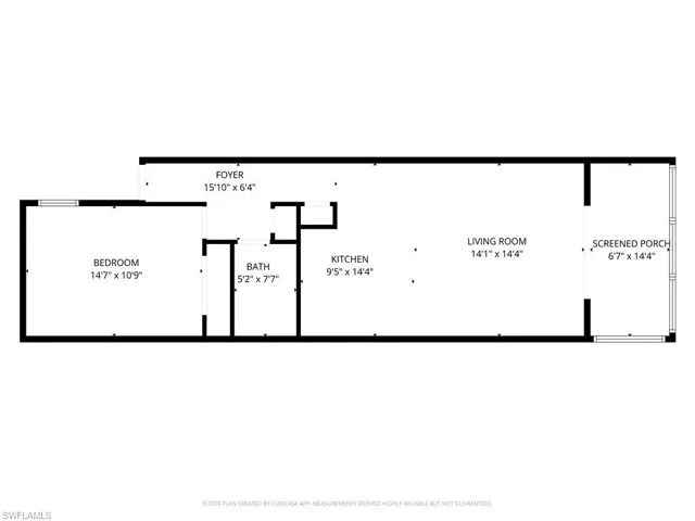 Floor plan of the condo.