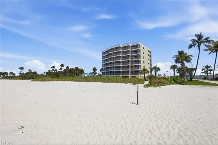 Looking at the condo from the Beach.