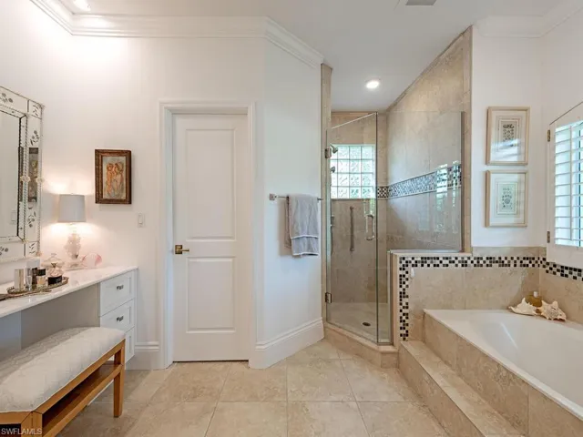 Primary Bath and walk-in closet