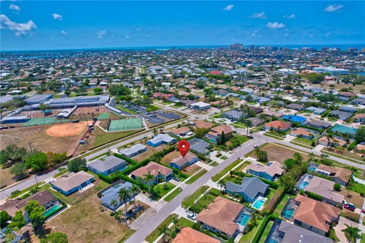 Bird's eye view featuring a residential view