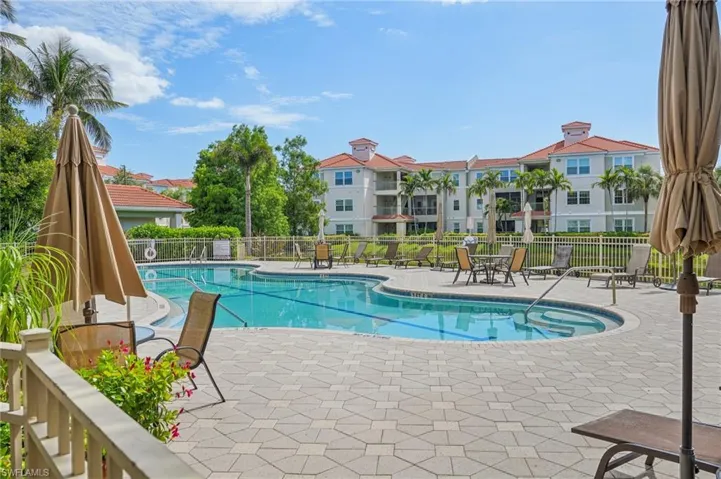View of pool featuring a patio area