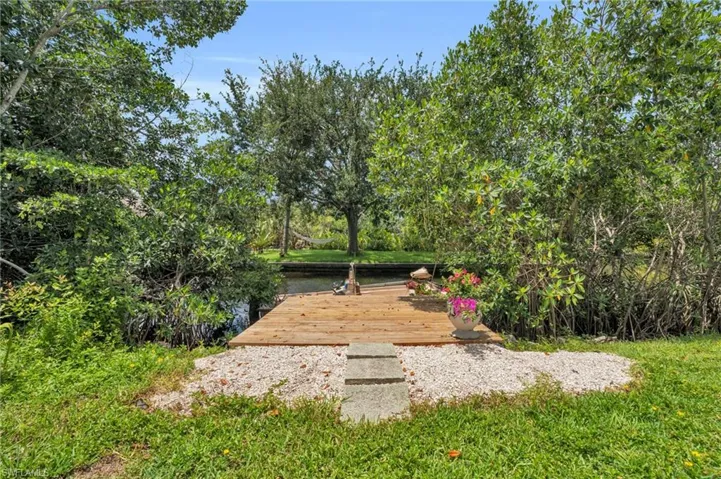 Your private dock. You  can comfortably have a 16-17 ft boat here to get you out to the river within just minutes.