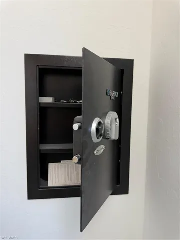 built-in biometric wall-safe