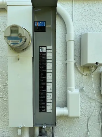 Main electric panel (200A) and electric meter