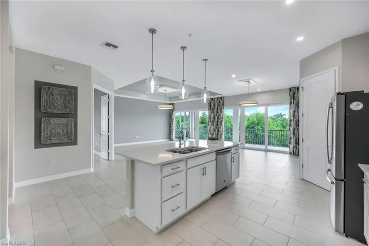 Spacious open kitchen