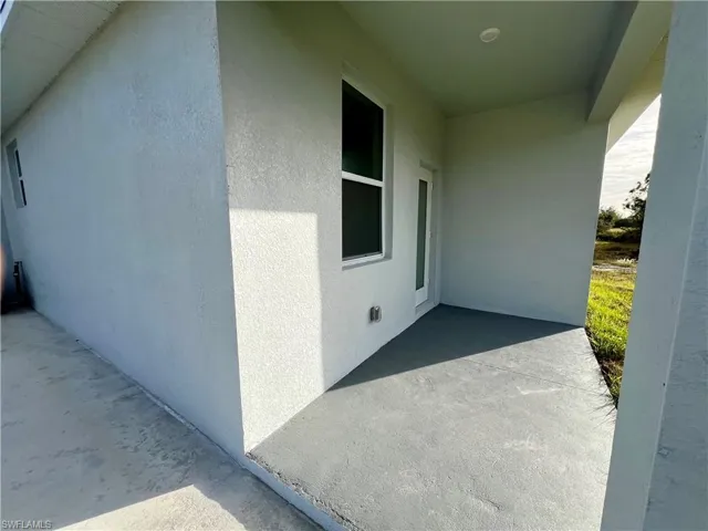 Covered porch in the rear