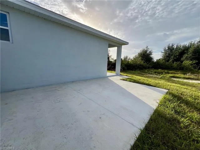 View of open patio deck 12.6 X 18 for outdoor entertaining.