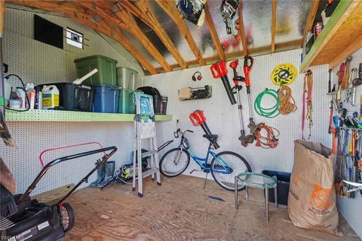 Inside Shed