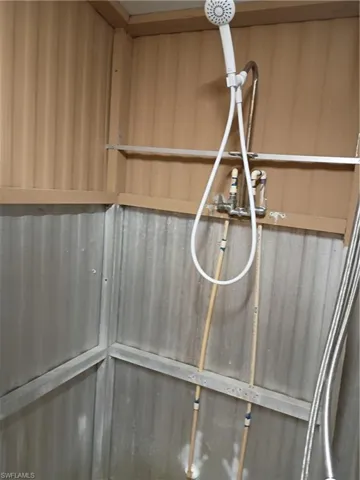 shower by porch