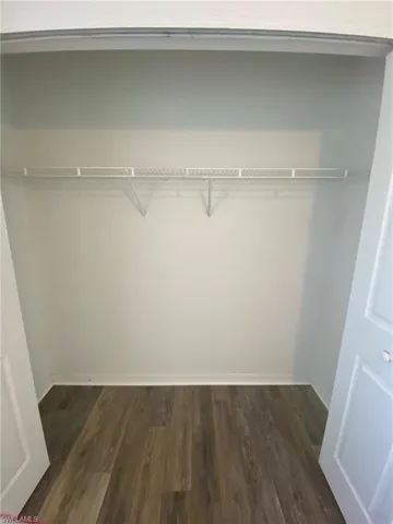 Deep Guest bedroom closet provides extra space
