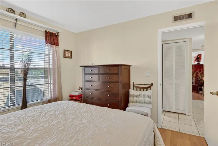 Bedroom with light wood finished floors