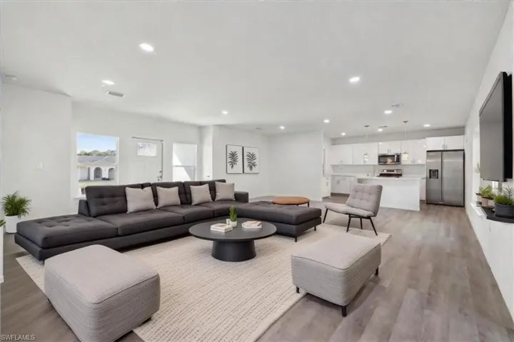 Living room featuring light hardwood / wood-style floors