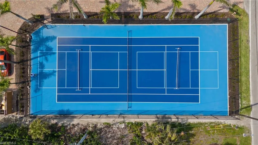 Aerial View Community Tennis
