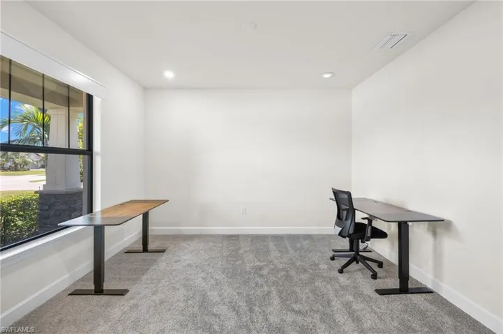 View of carpeted office space