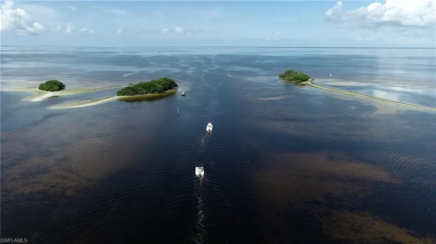 Drone / aerial view of a nearby body of water