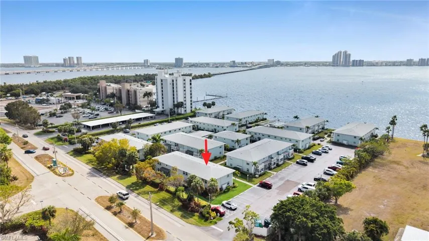 View of urban area featuring a nearby body of water