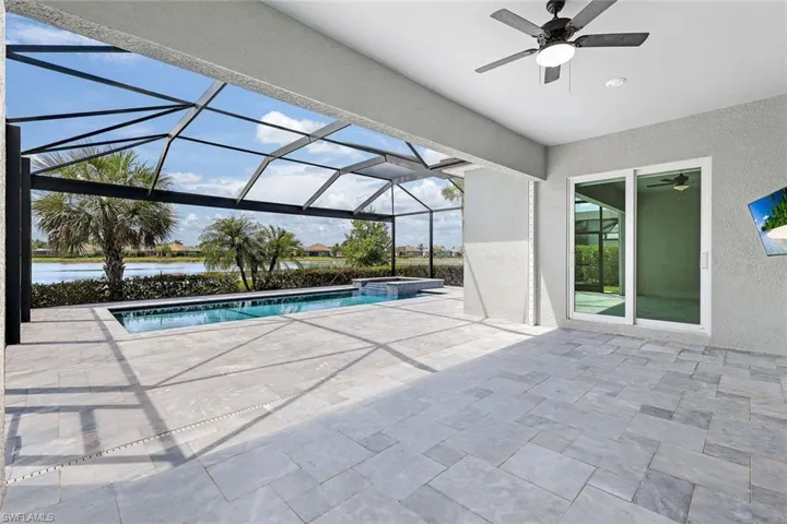Outdoor space to make your own with this beautiful covered lanai space. Protected with an electrical HURRICANE SCREAN
