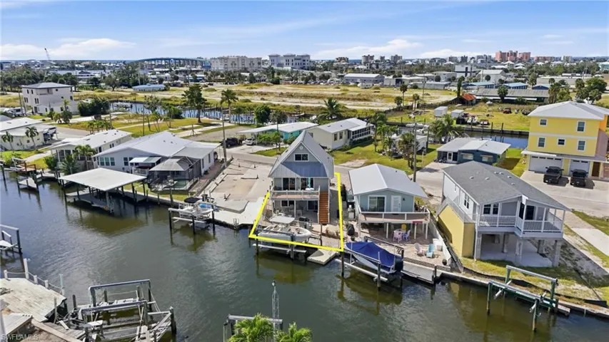 Drone / aerial view of a large body of water