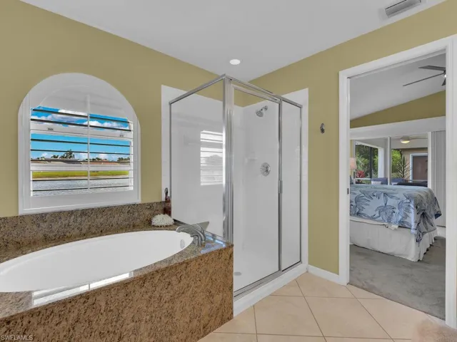 Primary Bathroom with Roman tub and shower