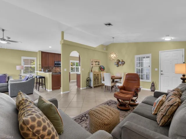 Living Room off Entry and Dining Area