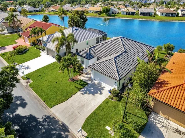Aerial View of home, backing up to lake