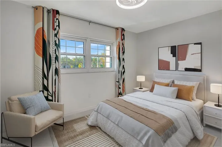 Virtually Staged Master Bedroom