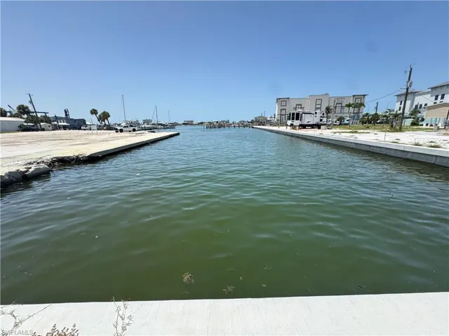 Water down canal out to the Bay