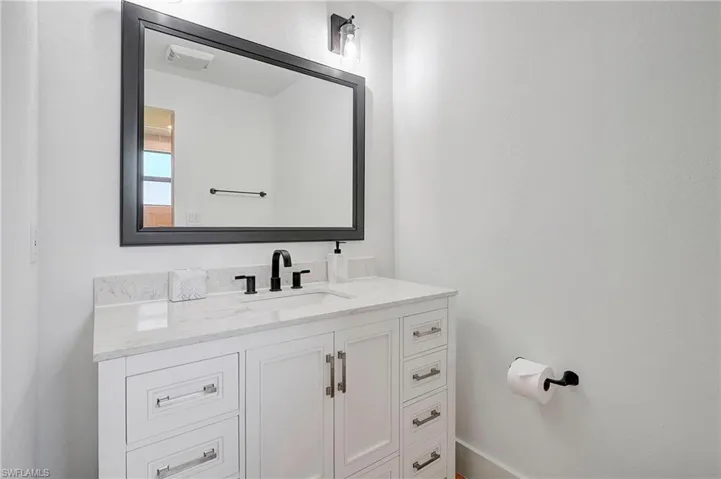 Bathroom featuring vanity