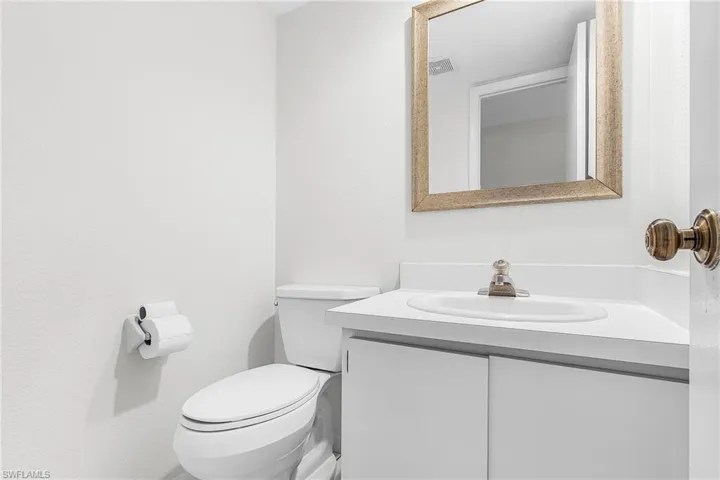 Half bath is downstairs