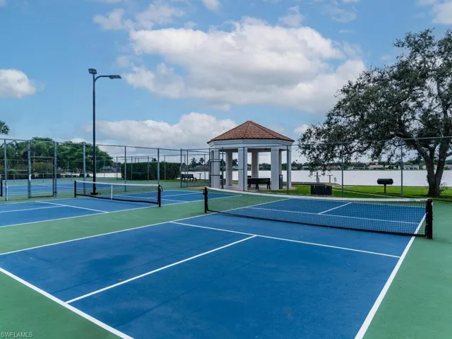 View of tennis court
