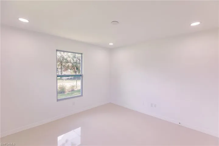 View of tiled spare room