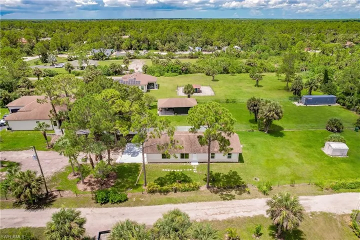 Birds eye view of property