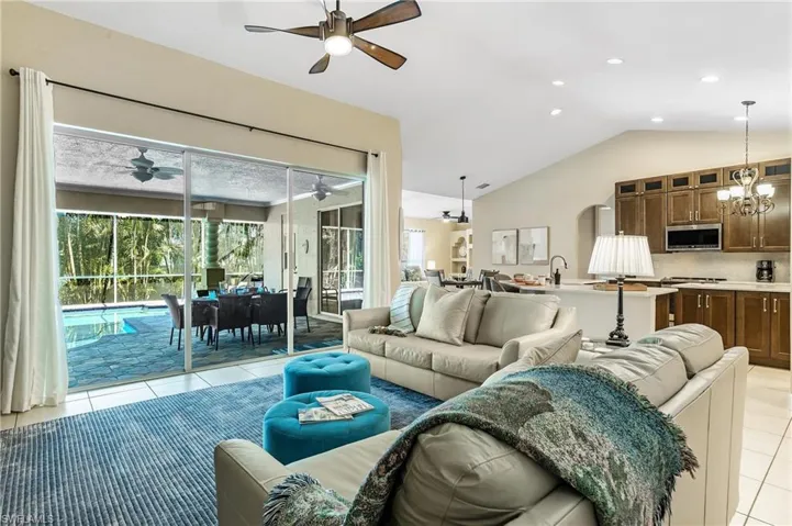 Living Room w/ pool view