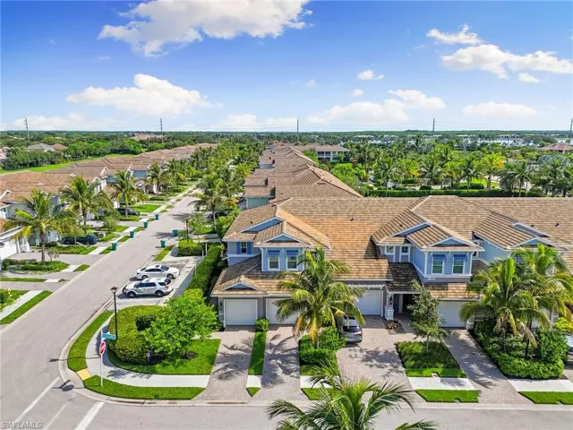 Aerial view of residential area