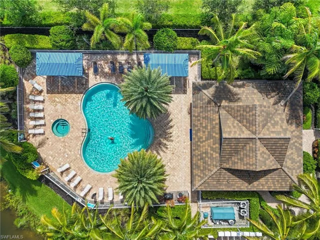 Bird's eye view of a pool