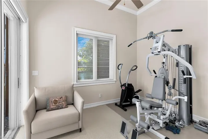 Downstairs Guest Bedroom/Exercise Room with big closet