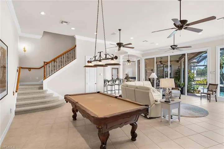 Family Room with Pool Table  area