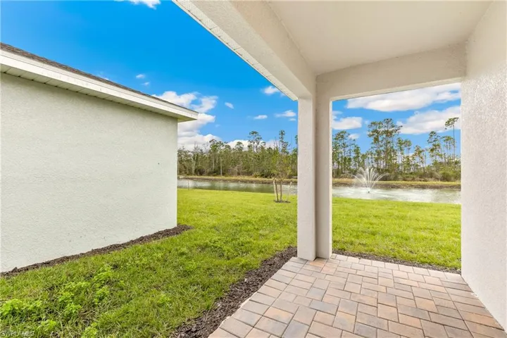View of yard featuring a water view