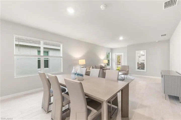 Dining room featuring light wood-type flooring